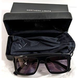 Northern Lights NL-3 Mens Sunglasses Black Frames 53-19-145 w/ Case, Box, Cloth